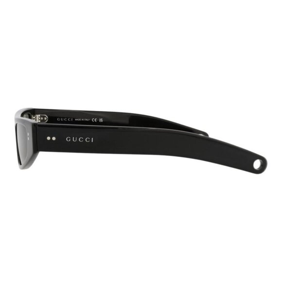 Gucci Womens Cat Eye Black Black Grey Fashion Designer Eyewear - Picture 3 of 4